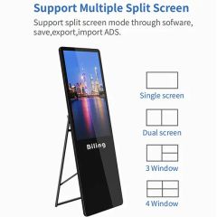Portable LCD Digital Signage Display Mobile Advertising Posters Ad Recycle Digital Signage Mall/Office/Restaurant 55 Inch Touch Advertising Display - Image 4