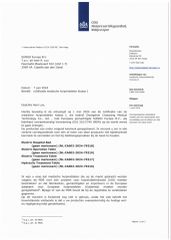 CE Registration Letter certificate from Zhongshan Chaoyang Medical Technology Co., Ltd.