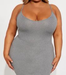 Chic Ribbed Slip Dress Perfect for Casual and Evening Wear - Image 5