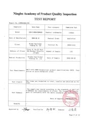 Test Report certificate from Ningbo Gam Communication Equipment Co., Ltd.
