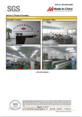 SGS certificate from Kunshan Bova Plastic Co., Ltd.