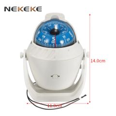 White ABS Macromolecule Plastic LED Light Digital Jeep Compass for Boat Parts - Image 1