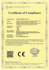 CE FOR LED LAMP certificate of Ningbo Fenghua Noerka Lighting & Fixture Co., Ltd. – certificate photo, supplier certificates section