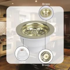 Premium Brass Round Basket Strainer for Kitchen Sinks Shape Round Style Modern Material Brass Trademark Bobao Service OEM/ODM - Image 4