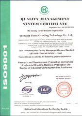 ISO certificate from Shenzhen Ponda Grinding Technology Co.,Ltd.