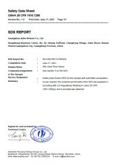 Skin Care Face Serum MSDS certificate from Guangzhou Aixin Cosmetic Co., Ltd.