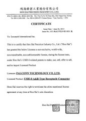 Certificate certificate of CHB ELECTRONICS CO., LTD. – certificate photo, supplier certificates section