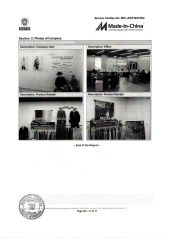 Photos of company certificate from Shanghai Brothers Textile Co., Ltd.