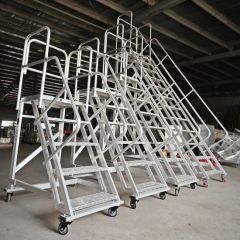 Warehouse Climbing Ladder Mobile Platform Mobile Metal Stairs Tools for Construction - Image 6