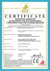 CE certificate from GREATLAND PULP AND PAPER TECHNOLOGY CO.,LTD