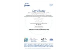 ISO 9001 certificate of Hangzhou Hengli Metal Processing Co., Ltd. – certificate photo, supplier certificates section