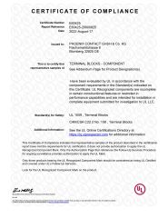 UL certificate from Nanjing Inter Tech Co., Ltd.