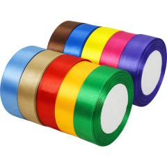 Colorful 25mm Width 100 Polyester Satin Ribbon Single Face Ribbon - Image 2
