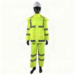 Reflective Raincoat and Rain Pants Set Traffic Duty and Sanitation Fluorescent Waterproof Two-Piece Rainwear Customizable - Henan Kaiwei Protective Equipment Co., Ltd.