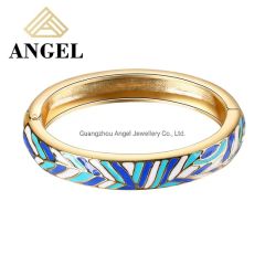 Fashion Fine Jewelry Colorful Enamel Gold Plated Bangle - Image 1
