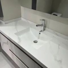 Luxurious White Marble Acrylic Solid Surface for Kitchen Sinks - Image 6