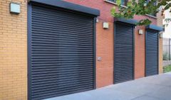 Manual Rolling Shutter, Height: 10 Feet Height 10 Feet Width customize Top height customize Metal Galvanized Iron Color Red oxide - Image 1