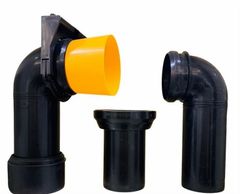 Plastic Wall Hung Seat Drain Connection Set Color Black Leak Test Yes Material Plastic Toilet Seat Type Western Country of Origin Made in - Image 1