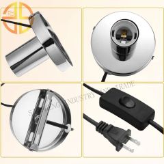 Electric Light Holder with Switch Decorative Lamp Base - Image 2