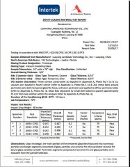 LandVac Vacuum insulated glass ANSI Test Report certificate from Luoyang LandGlass Technology Co., Ltd.