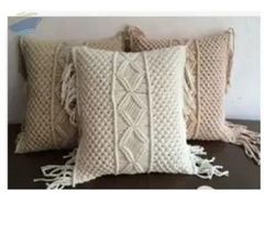 Cotton Macrame Cushion Covers - Image 1