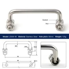 Ls506 90 Stainless Steel Toolbox Door Dumpster Carrying Handle - Yitai Lock Co., Ltd.