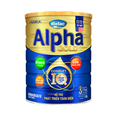 Vinamilk - Dielac Alpha Gold IQ - Baby Milk Powder with Colostrum - Step 3 (For kids from 1-2 years old) 1400g x 6 tins/ carton - Image 1