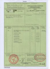 Form A certificate from ZHANGZHOU XIANGCHENG GREENHOME HORTICULTURE CO., LTD