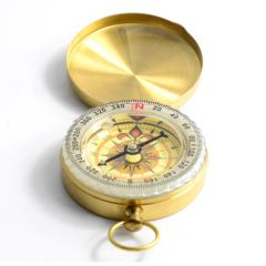 Outdoor Portable Travel Hiking Copper Compass Camping Watch Style Compass - Image 1
