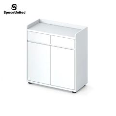Spaceunited Modern Workstation Tempered Glass Door File Storage Metal Filing Cabinet - Image 2