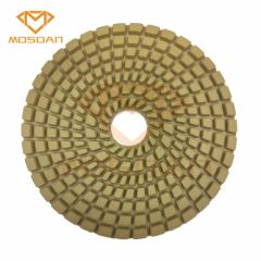 5 Inch Premium Quality Wet Spiral Resin Bond Flexible Polishing Pads Pucks for Marble Granite Terrazzo Concrete - Xiamen Mosdan Import & Export Co., Ltd.