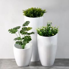 Customized High Quality Fiberglass Sphere Outdoor Planters Flower Pot - Image 2