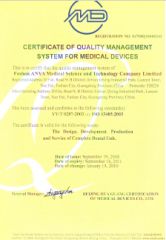 ISO 13485 certificate from Foshan Vokodak Medical Equipment Co., Ltd.