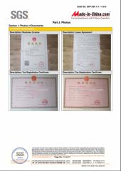 SGS report certificate from JOSO CORPORATION