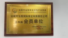 Shanwei Jewelry Association certificate from Guangzhou Shengyu Jewelry Co., Ltd.