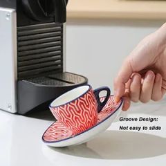2.8 Oz Assorted Colors Ceramic Espresso Cups, Small Expresso Coffee Cup Set - Image 4