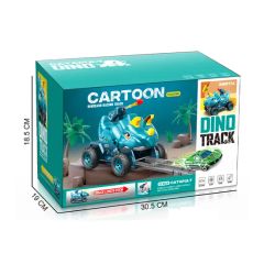 QS Toys Gcc Certification Friction Dinosaur Spring Loaded Transformation Vehicle Multi-Functional Foldable Racing Track Vehicle Boys' Toy Wholesale - Image 5
