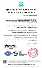Quality Management System Ctertificate certificate from Westin (Tianjin) Industrial Co., Ltd.
