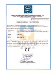 CE certificate from Qingzhou Welift Machinery Co., Ltd.