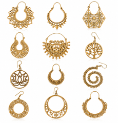 10 Pair of Earring in silver Oxidized Color in pack made in India - Image 1