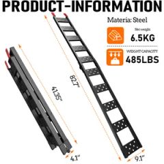 Durable Steel Ramp for Loading ATV Origin China MOQ 100/Pairs Trademark OEM Material Steel Foldable Foldable Lifting Height 2m - Image 2