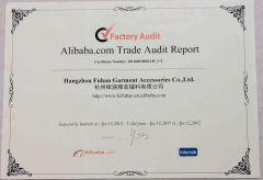 Alibaba.com Trade Audit Report certificate from Hangzhou Fuhan Garment Accessories Co., Ltd.