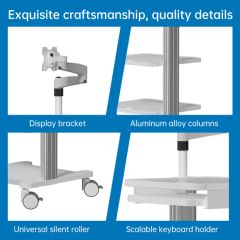 Medical Endoscope Trolley with 4-Layer Storage Cart System MOQ 1PC Origin China Style Morden Seater Single Wheel 4 - Image 4