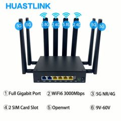 Industrial 5g Router Openwrt WiFi6 3000Mbps Mt7981b Dual SIM 4G Modem Routers - Image 1