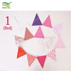 Red Triangle String Banner Cotton Bunting Flags Item NF11f19023 Size Customized Shape Customized HS Code 630790009 Dimension Customize - Image 6