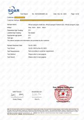 SOR CANADA certificate from Pakfoon Trading Company Limited