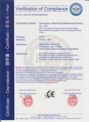 CE certificate of Qingyuan Shaofeng intelligent Technology Co., Ltd – certificate photo, supplier certificates section