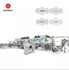 Customized High Speed Full Auto Non Woven Fabric PE Film Biodegradable Disposable Sanitary Napkin Pads Making Machine - Image 1
