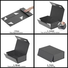 Factory Direct Wholesale Foldable Magnetic Gift Box Collapsible Wedding Christmas Packaging - Image 3