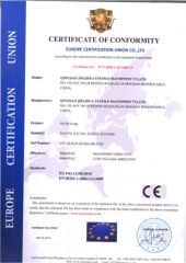 CE-Air Jet Loom certificate from Qingdao Jin Lihua Textile Machinery Co., Ltd.